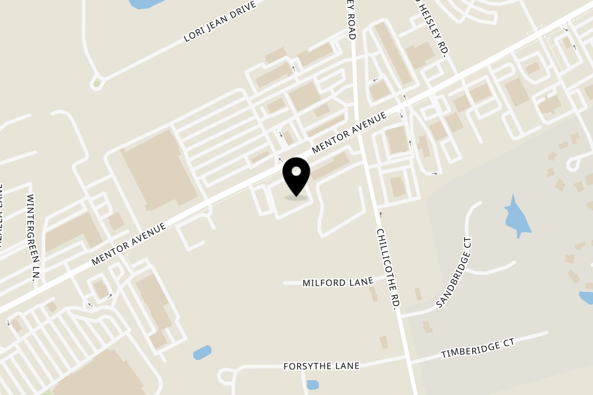 Map showing the location of Pastina Rustic Italian on 9354 Mentor Ave #1 in Mentor